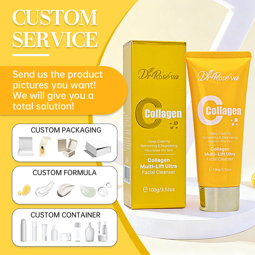 DR.ROSEVA Collagen Gently Deep Cleansing Cleanser Face Wash With Hydrolyzed Collagen Deep Cleansing Repair Acne Brightening