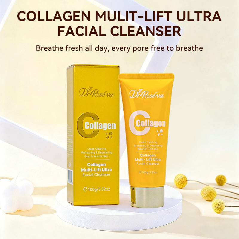 DR.ROSEVA Collagen Gently Deep Cleansing Cleanser Face Wash With Hydrolyzed Collagen Deep Cleansing Repair Acne Brightening